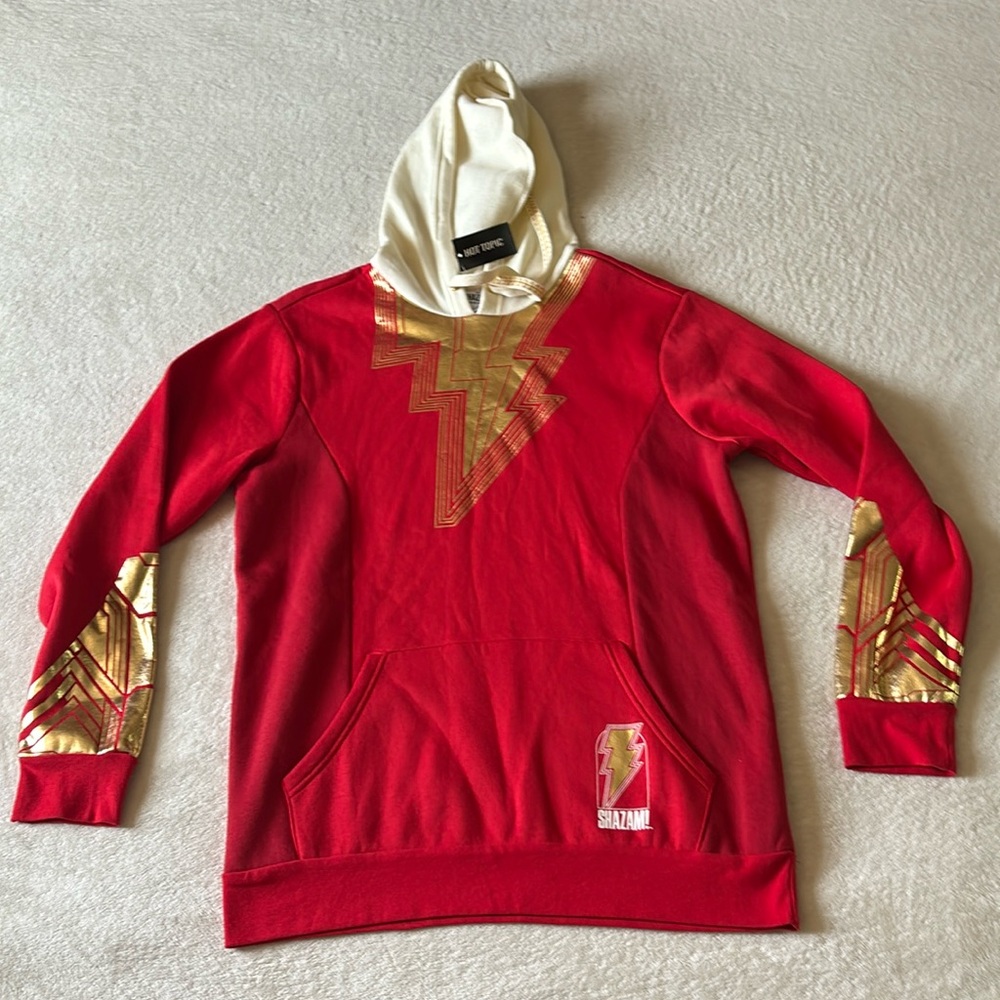 Hot Topic DC Comics Shazam Cosplay Hoodie